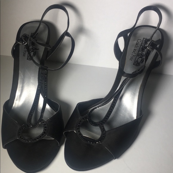 coach and four Shoes - Coach and Four Black heels with black stones 9.5